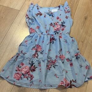💙 Blue and Pink Floral Kids Dress 💙